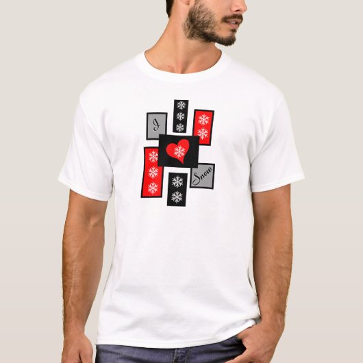 T-shirt J'adore la neige (Devant)