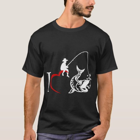 T-shirt J'adore la pêche - pêcheurs (Devant)