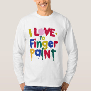 T-shirt J'adore la peinture sur doigt