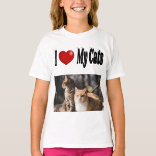 T-shirt J'adore la photo de mes chats