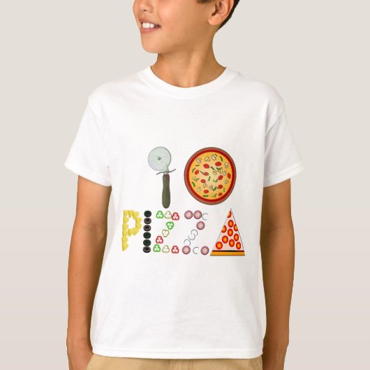 T-shirt J'adore la pizza (Devant)