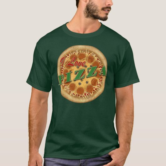 T-shirt J'adore la pizza (Devant)