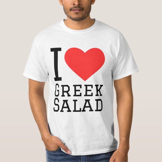 T-shirt J'adore la salade grecque (Devant)