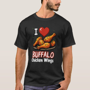 T-shirt J'adore la sauce BBQ Hot Wing Buffalo Chicken Wing