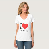 T-shirt J'adore la saucisse (Devant entier)