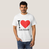 T-shirt J'adore la tronçonneuse (Devant entier)