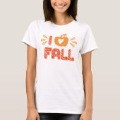 T-shirt J'adore la typographie d'automne (Devant)