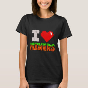 T-shirt J'adore la vidéo amusante du cœur des mineurs Mème