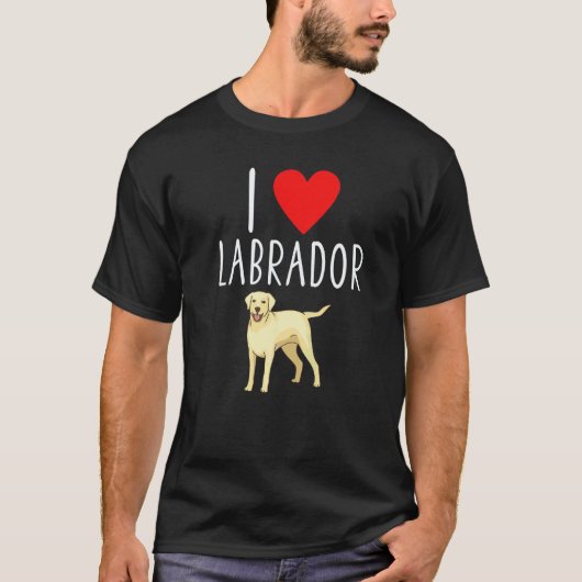 T-shirt J'adore Labrador Lab Retriever Labrador (Devant)