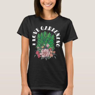 T-shirt J'adore l'arrosage des plantes de jardin fleurs en