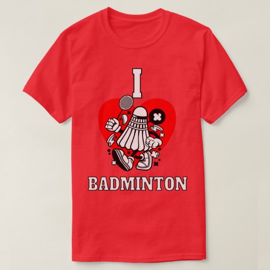 T-shirt J'adore le badminton T 13 (Design devant)
