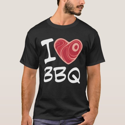T-shirt J'adore le barbecue (Devant)