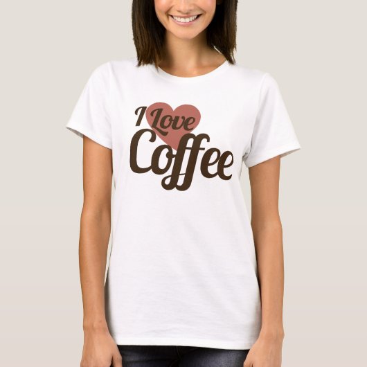 T-shirt J'adore le café (Devant)