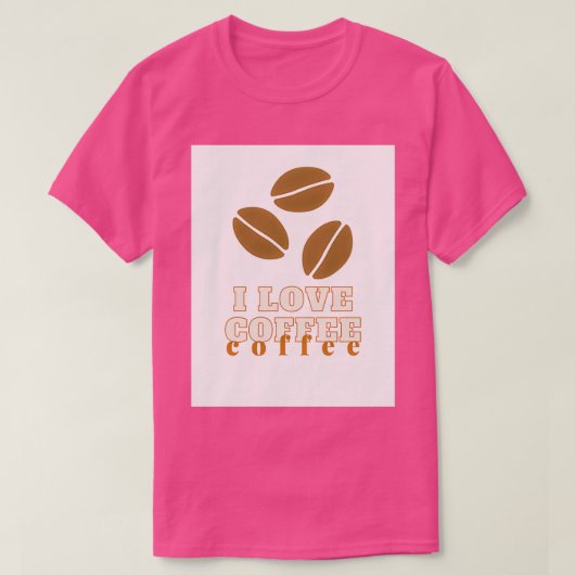 T-shirt J'adore le café t 2 (Design devant)