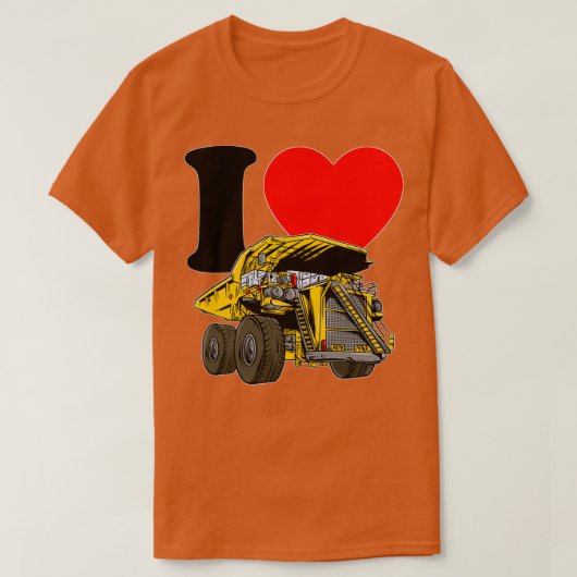 T-shirt j'adore le camion à benne (Design devant)