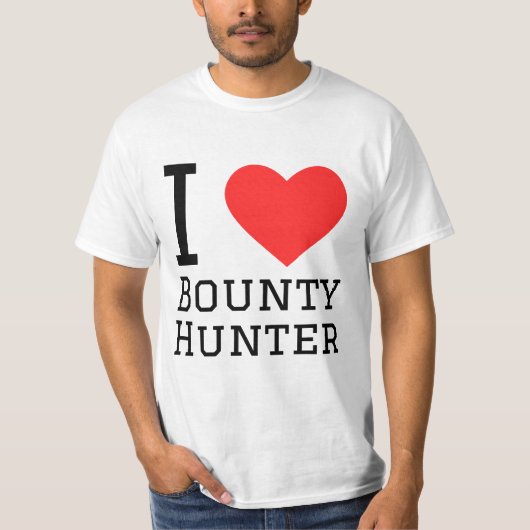 T-shirt J'adore le chasseur de primes (Devant)
