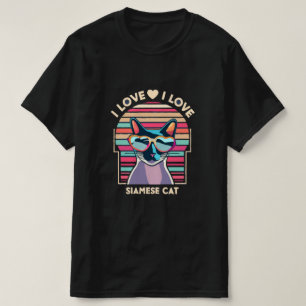 T-shirt J'adore le chat siamois