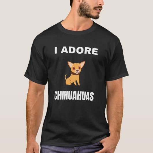T-shirt J'adore le Chihuahuas (Devant)