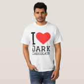 T-shirt J'adore le chocolat noir (Devant entier)