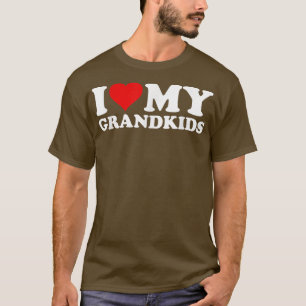 T-SHIRT J'ADORE LE COEUR DE MES PETITS-ENFANTS GRAND-DAUG