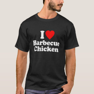 T-shirt J'adore le cœur de poulet barbecue
