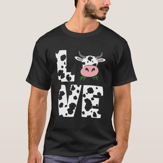 T-shirt J'adore le fermier de vaches (Devant)