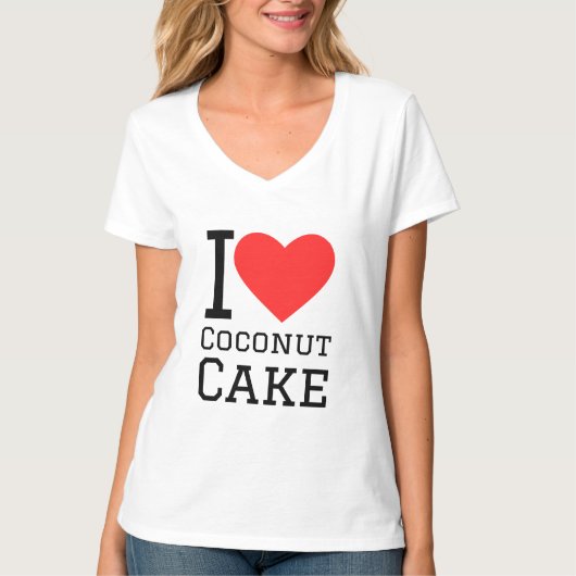 T-shirt J'adore le gâteau à la noix de coco (Devant)