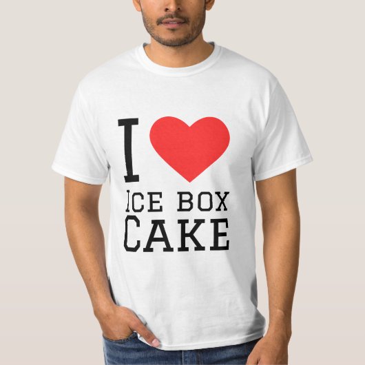 T-shirt J'adore le gâteau de boîte à glace (Devant)