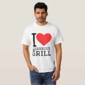 T-shirt J'adore le grill à barbecue (Devant entier)