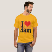 T-shirt J'adore le jambon (Devant entier)