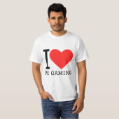T-shirt J'adore le jeu vidéo sur pc (Devant entier)