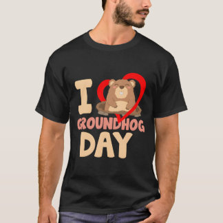 T-shirt J'adore le jour de la marmotte