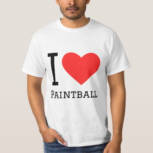 T-shirt J'adore le paintball (Devant)