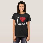 T-shirt J'adore le Pickleball | Pickleball de retraite noi (Devant entier)