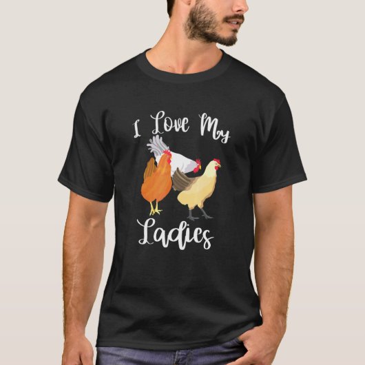 T-shirt J'adore le poulet de mes dames (Devant)