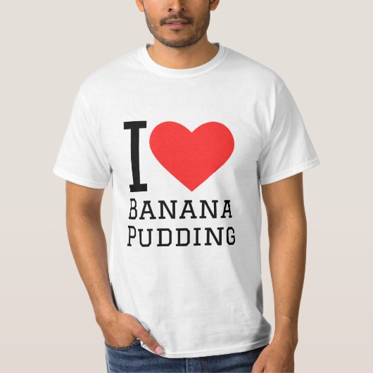 T-shirt J'adore le pudding de banane (Devant)
