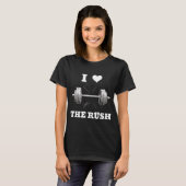 T-shirt J'ADORE LE RUSH, Barbell Artistique Design, Fitnes (Devant entier)
