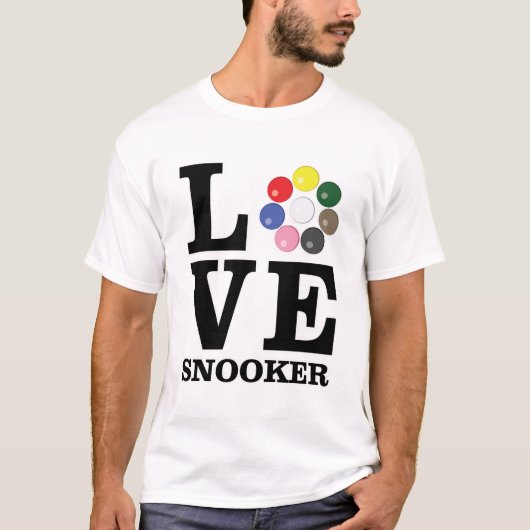 T-shirt J'adore le snooker (Devant)
