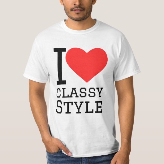 T-shirt J'adore le style classe (Devant)