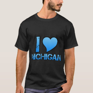 T-shirt J'adore le style de skate du Michigan