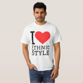 T-shirt J'adore le style ethnique (Devant entier)