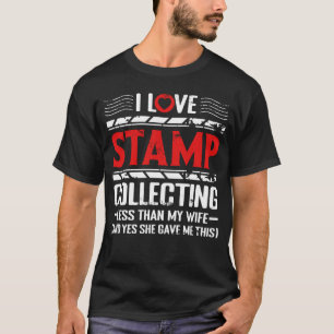T-shirt J'adore le timbre ramassant la collection de timbr