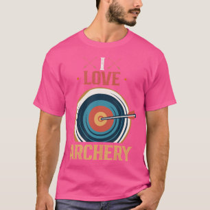 T-shirt J'adore le tir à l'arc Hobby Bow Archer Flèche