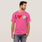 T-shirt J'adore le volley-ball (Devant entier)