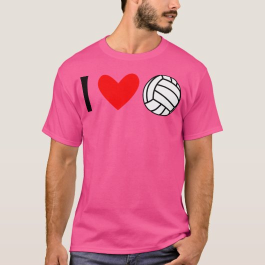 T-shirt J'adore le volley-ball (Devant)