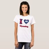 T-shirt J'adore le Wyoming (Devant entier)