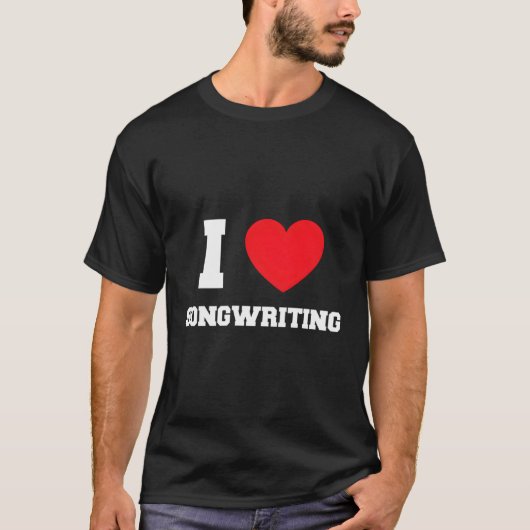 T-shirt J'adore l'écriture de chansons (Devant)