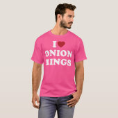 T-shirt J'adore les anneaux d'oignon (Devant entier)