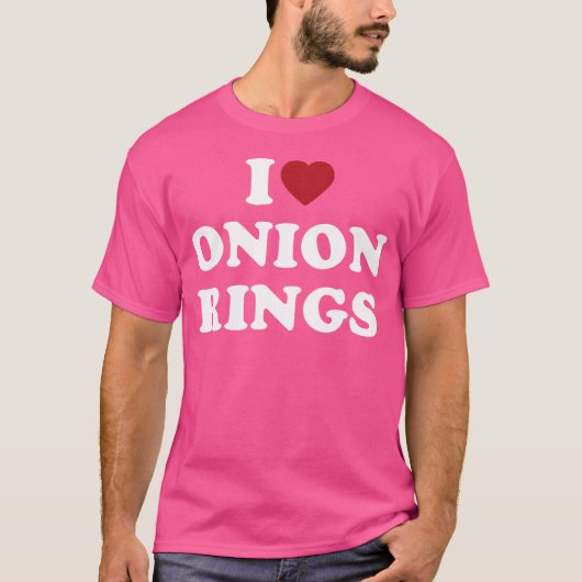 T-shirt J'adore les anneaux d'oignon (Devant)