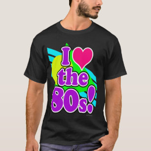 T-shirt J'adore les années 80 Eighties 1980s Géométrique C